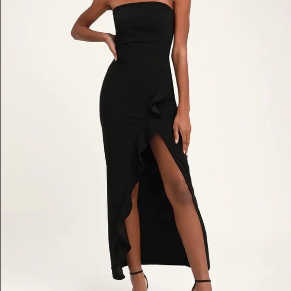 Lulus Black Strapless Dress